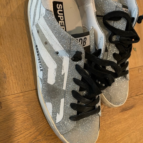 Golden Goose Glitter Flag-White - Picture 2 of 6